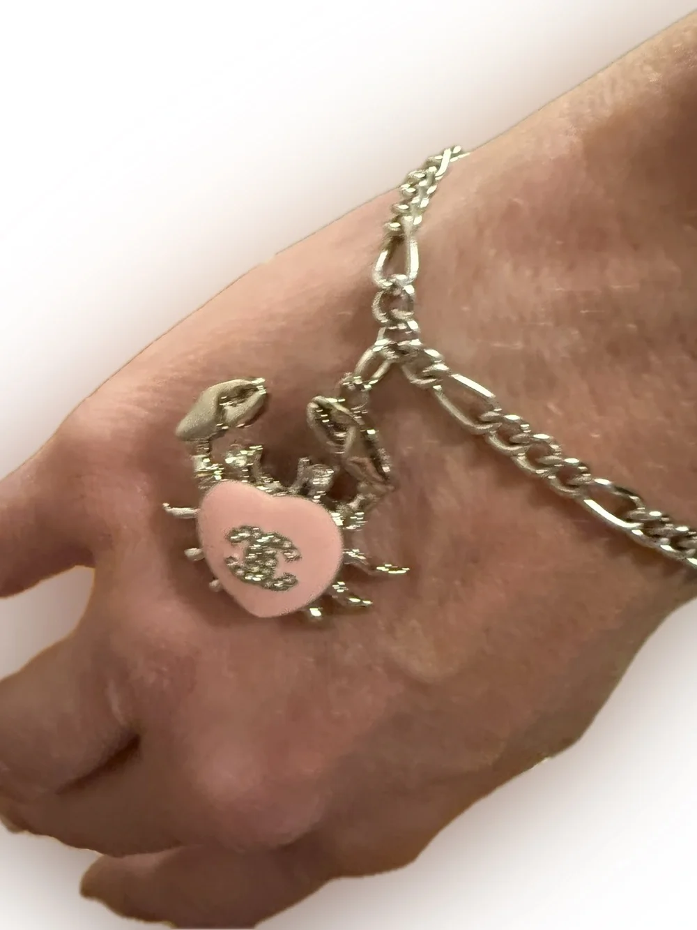 Chanel Zipper Pill Crab Pendant on Unbranded Bracelet New in Box